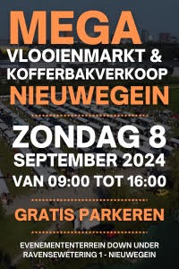 Vlooienmarkt & Kofferbakverkoop Nieuwegein down under zondag 8 september 2024