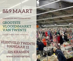 Mega vlooienmarkt vliegveld twente Enschede 8 & 9 maart 2025